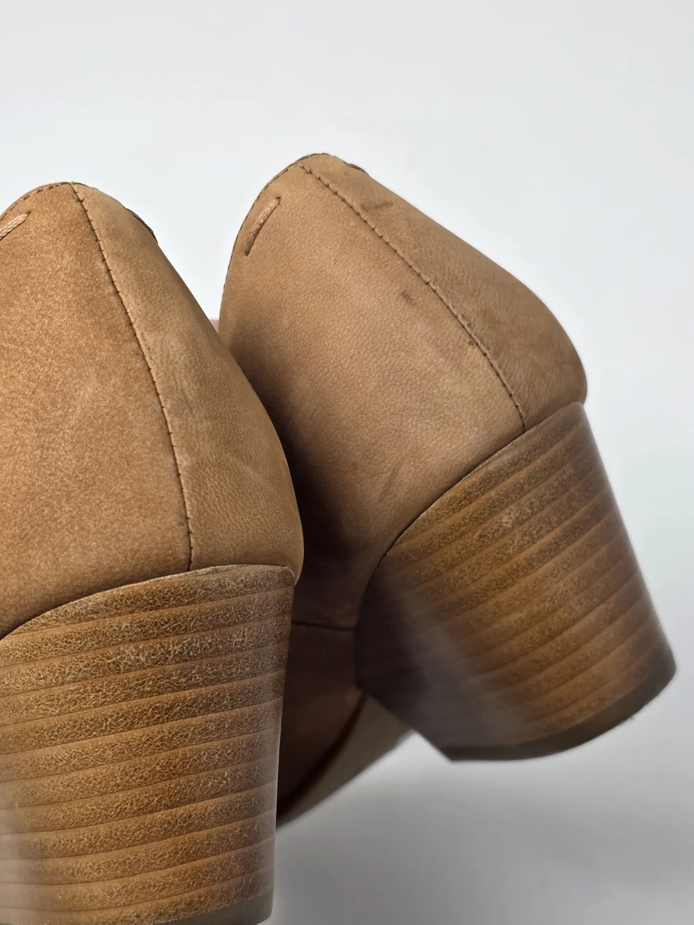 Eileen Fisher Fig d'Orsay peep toe tumbled nubuck shoes Size 9 Good Condition